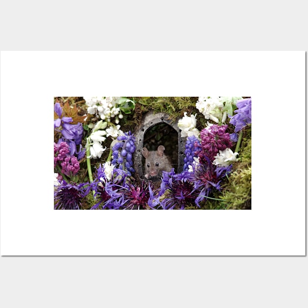 George the mouse with spring flowers 233 Wall Art by Simon-dell